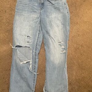 Sincerely Jules Light Blue Distressed Boyfriend Jeans
